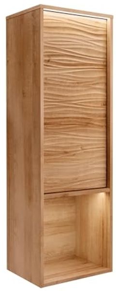 LANZET DUNE Midischrank 40,3 cm breit, Braun hell, inkl. LED Beleuchtung