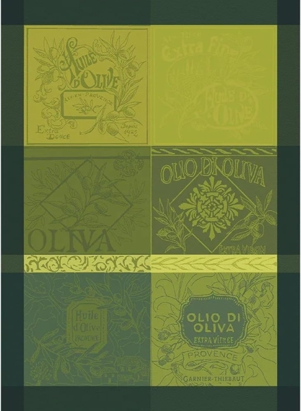 Garnier-Thiebaut Geschirrtuch Olive Vintage Vert 56x77 cm