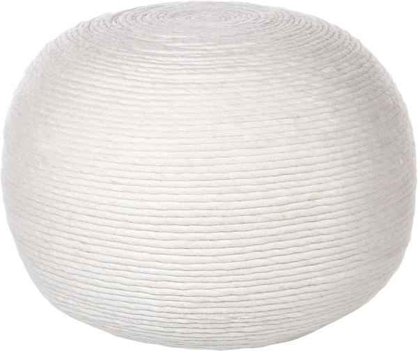 Pouf TAKHABI Weiß 50 cm 50 cm