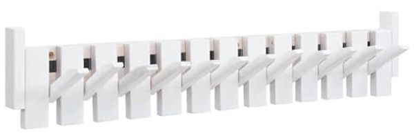 HOME DELUXE Garderobenleiste PORTE Weiß - 80 x 15 cm