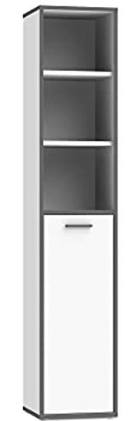 Möbel-Eins KALINA Büroregal VI, Material Dekorspanplatte, weiss/grau