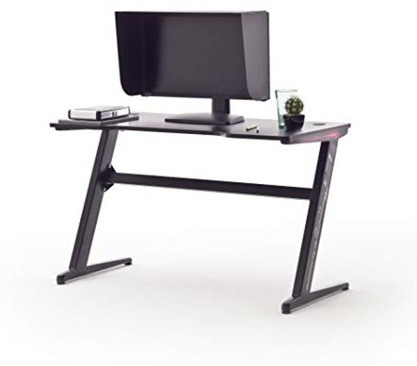 'mcRacing' Schreibtisch mit LED, Z-Gestell, schwarz, 120 x 73 x 60 cm
