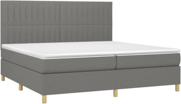 vidaXL Boxspringbett mit Matratze Dunkelgrau 200x200 cm Stoff, Härtegrad: H2 [3142522]