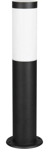Moderne Sockelleuchte TRIOTO aus Edelstahl in Schwarz, Höhe 45cm