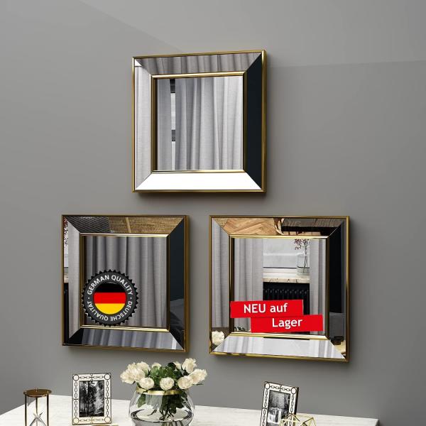 Spiegel Chill 3er 40x40 cm Gold