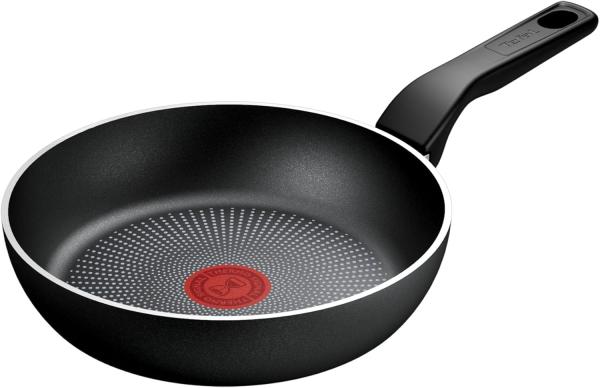 Tefal Recycled On Bratpfanne 24 cm, 100% recyceltes Aluminium, Antihaftbeschichtung, Induktion, Spülmaschinenfest, Schwarz, C2970432