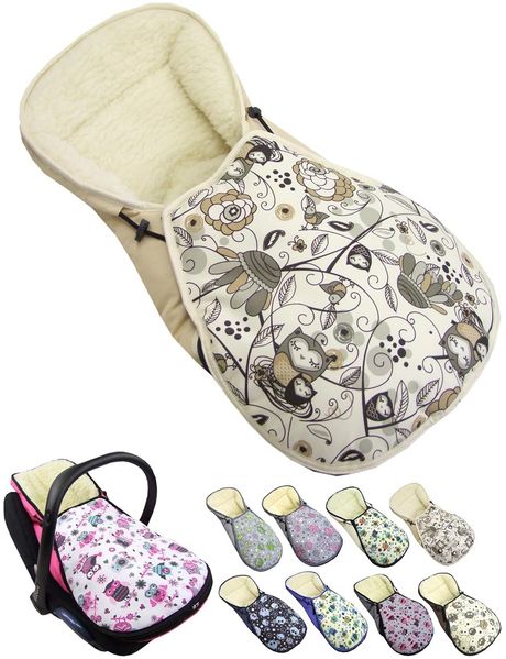 BambiniWelt by Rafael K. Fußsack Winterfußsack für Babyschale kompatibel mit Maxi-Cosi mit Wolle