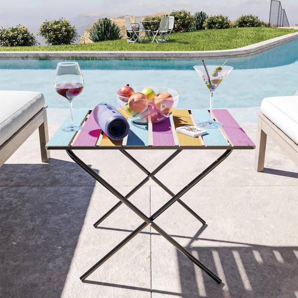 Klapptisch Cavallino 60x40x57 cm Mehrfarbig [en. casa]