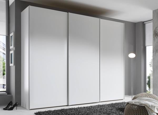 Staud Schwebetürenschrank, Holzwerkstoff, Weiß, 222cm / 298cm / 68 cm (H/B/T)