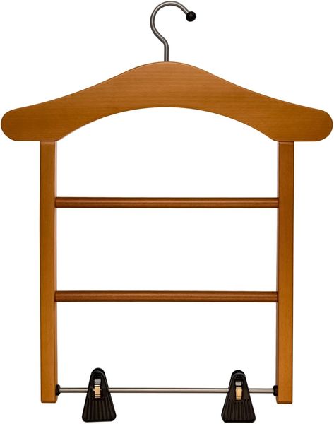 ARREDAMENTI ITALIA Schrankdamendiener Milady, Holz - 2 Hängemöglichkeiten - Rockaufhänger - Farbe: Kirsche Holz AR-It il Cuore del Legno