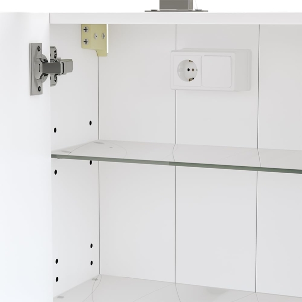 Badspiegelschrank Lavio Weiß 40 x 60 cm mit LED-Beleuchtung Vicco Bild 5