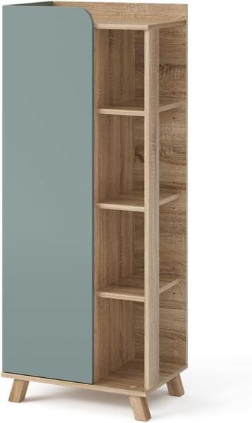 Vicco Midischrank Karen Sonoma Blau 50 x 128 cm Tür offene Fächer