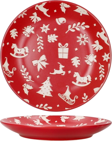 MamboCat Frühstücksteller 6er Set Advent Kuchenteller Ø20cm Rot Weihnachten Dessert Gebäck Bild 4
