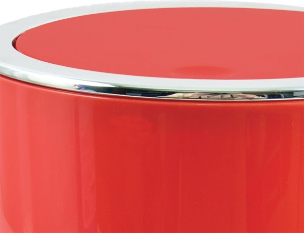MSV Bad Serie "ASPEN" Design Kosmetikeimer Bad Treteimer Schwingdeckeleimer Abfallbehälter mit Schwingdeckel 6 Liter (ØxH): ca. 18,5x26 cm rot Bild 2