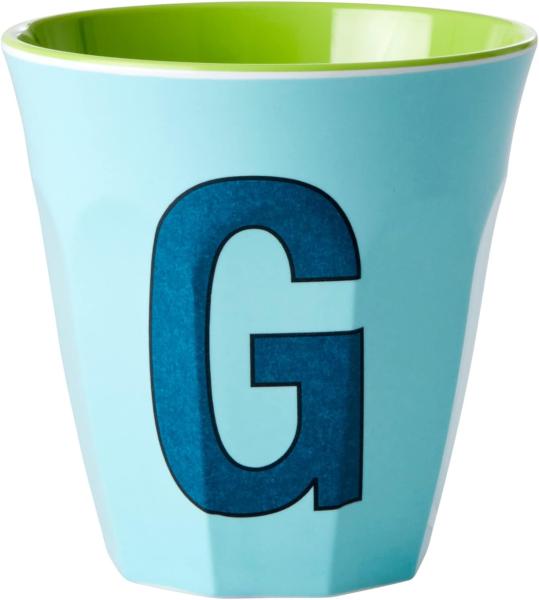 Rice Mint Print Melamin Becher Buchstabe G