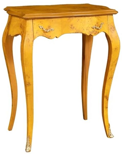 Biscottini Konsolentisch L 55,5 x T 37,5 x H 74,5 cm – Esstisch aus Massivholz – Wohnzimmertisch – Konsole Eingangsbereich