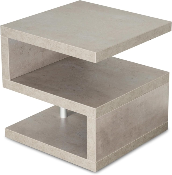 Levandeo® Couchtisch, Couchtisch Sigi 44x44x44cm Betonoptik Grau Beistelltisch Ablage