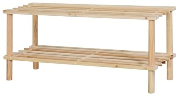 HTI-Living Schuhregal Schuhregal 2 Ebenen Anea Holz Natur, Stück 1-tlg, Schuhablage Bambus