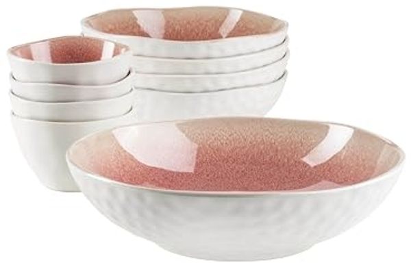 MÄSER Salatschüssel Frozen, Steinzeug, (9-tlg)