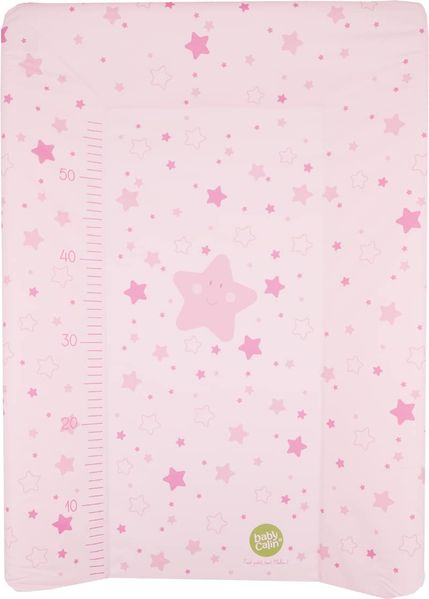 Babycalin Wickelauflage, luxuriös, mit Sternen, Beige, 50x70 cm, mit aufgedruckter Messleiste
