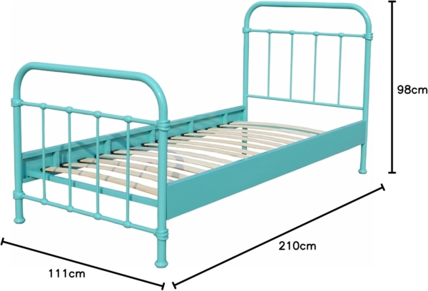 Vipack 'New York' Einzelbett türkis, 90x200 cm Bild 3