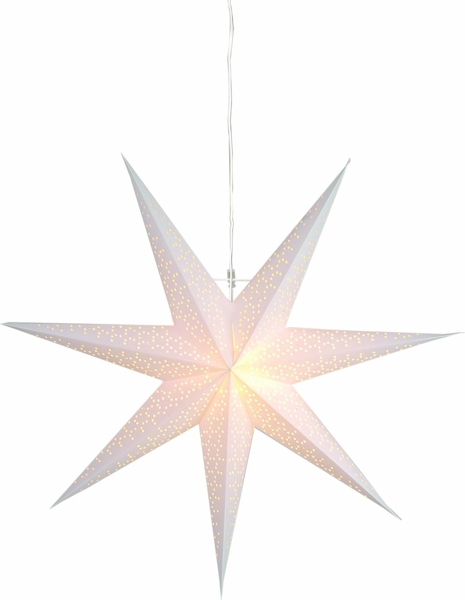 Weihnachtsstern Dot, 3D Papierstern, Weiß, Ø70 cm, E14 Fassung