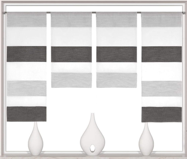 Clever-Kauf-24 Scheibengardine 2291 4er Set Mini Flächen Vorhang, Miniflächenvorhang (4 St), gewebt