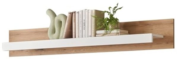 Wandboard Rivian in weiß matt und Eiche 150 cm