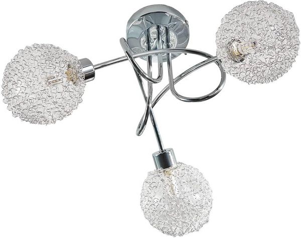 Lindby Deckenleuchten Ticino, Metall, Chrom IP20, 3 x 28 W