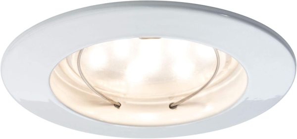 Paulmann Premium Einbauleuchten Set Coin klar rund starr LED 3x6,8W 2700K 230V 51mm Weiß matt/Alu Zink6273