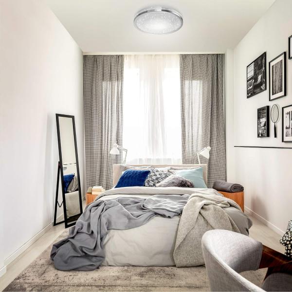 LED-Leuchtmittel B.K.Licht LED Deckenleuchte Chrom rund Ø38cm 24W 2200lm Neutralweiß Bild 4