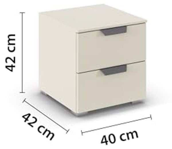 rauch Aditio Box, Nachttisch, 2 Schubladen, mit Softclose-Funktion, Farbe Beige, BxHxT 40x42x42cm Bild 3