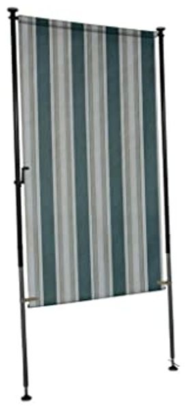 Angerer Freizeitmöbel GmbH Balkonsichtschutz Exklusiv - Senkrechtmarkise für Sicht- und Sonnenschutz - Montage ohne Bohren und Dübeln - ideale Balkonmarkise für Mietwohnungen (Grün-Beige, 150 cm)