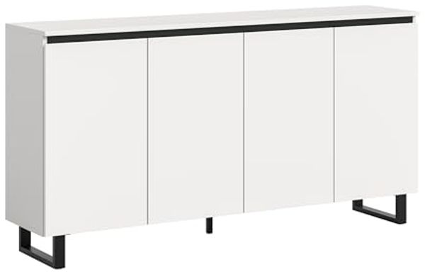 Sideboard >Tomasa< in Weiß - 160x84x36cm (BxHxT)