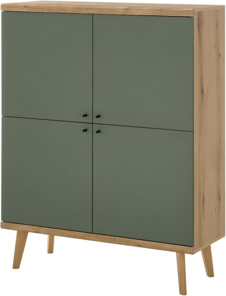 Highboard Juna in Salbei und Eiche Evoke 107 x 134 cm