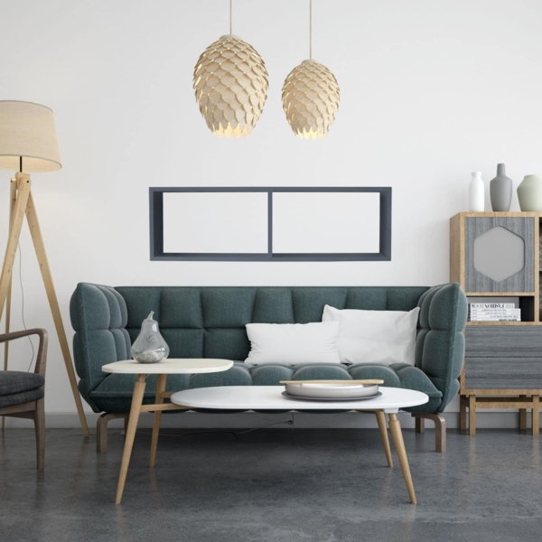 Wandregal COMPACT Schweberegal aus Holz mit 2 Fächern Anthrazit Bild 5