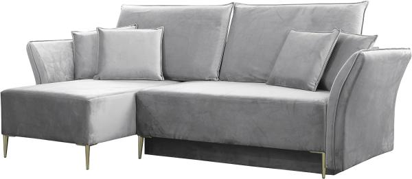 Ecksofa Mokoli (Farbe: Tiffany 15, Füße: Gold)