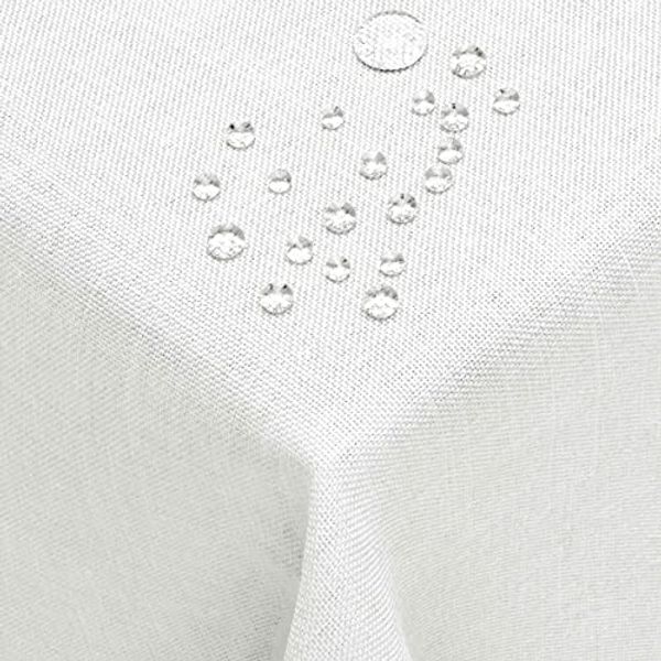 DecoHomeTextil Heimtextilmanufaktur Tischdecke Leinen Optik Tischdecke Tischtuch Abwaschbar Wasserabweisend