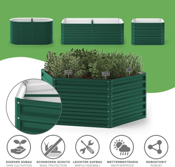 Hochbeet Grün 148.5 x 129 cm OK-Living Bild 6