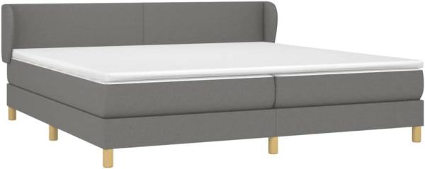 vidaXL Boxspringbett mit Matratze Dunkelgrau 200x200 cm Stoff, Härtegrad: H2 [3126670]