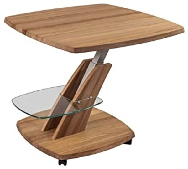 Funktionstisch Castalia höhenverstellbar 70 x 70 x 47-64 Couchtisch Massivholz Kernbuche 16164