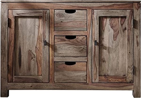 Sideboard Sheesham 120x45x85 grau geölt NATURE GREY #83