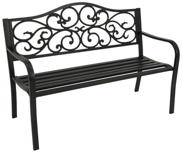 DEGAMO Gartenbank MANCHESTER, 2-sitzer, Metall + Gusseisen schwarz
