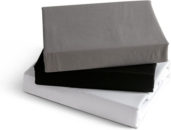 KONO Bedding Spannbettlaken - Gebürstete Mikrofaser Spannbetttuch - 30 cm Tiefe Tasche (Grau, 180x200 cm) BS-3 180 GY