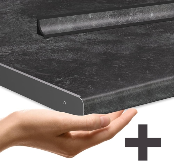 Küchenzeile R-Line Anthrazit Hochglanz/Anthrazit 200 cm , AP Anthrazit Vicco Bild 4