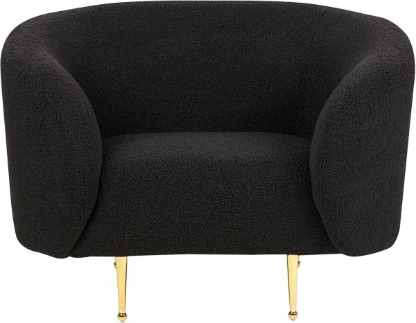 Sofa Set Bouclé schwarz 3-Sitzer LOEN