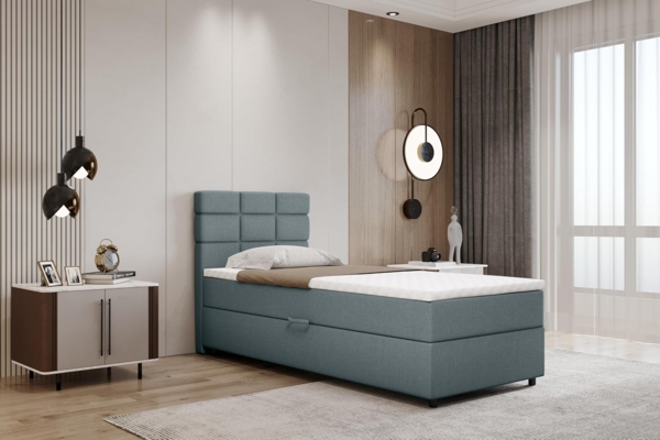 PANDA MÖBEL GmbH Boxbett Reve, 90x200, 100x200, 120x200, Boxbett mit Bettkast und Topper Bild 2