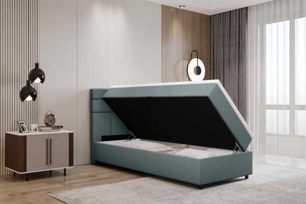 PANDA MÖBEL GmbH Boxbett Reve, 90x200, 100x200, 120x200, Boxbett mit Bettkast und Topper Bild 4