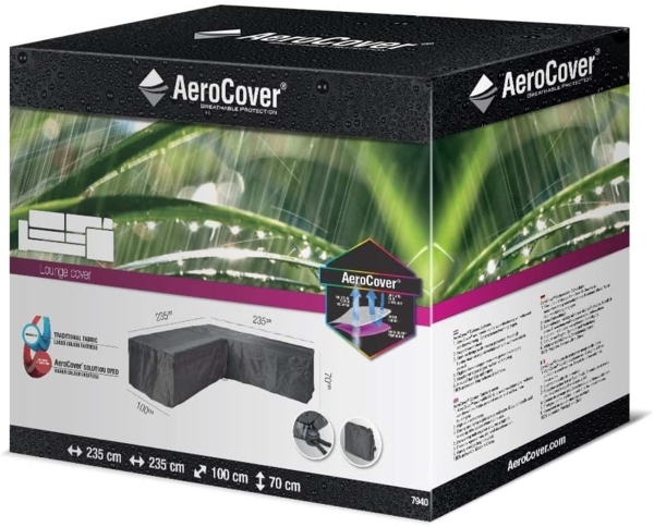 Atmungsaktive Schutzhülle für L-förmige Lounge-Sets 235x235x100xH70 cm Bild 2