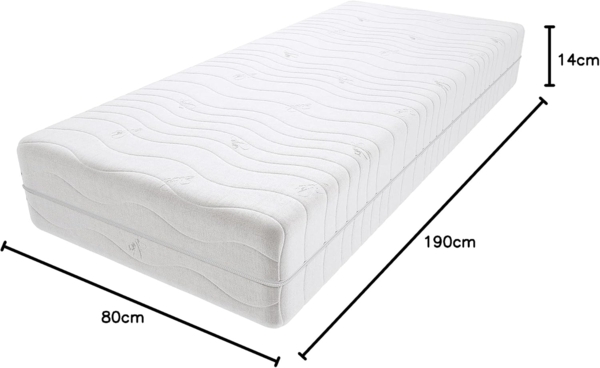 Matratzen Romeo Gras Mini Visco Molet 80x190 cm Bild 2